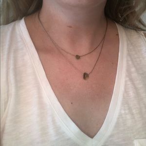 $5 SALE Shalla Wista Hammered Gold Disc double